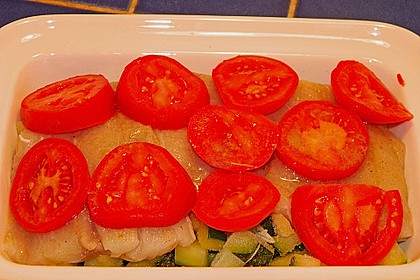 Seelachsfilet auf Zucchinibett 24
