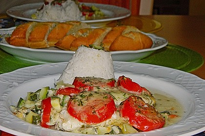 Seelachsfilet auf Zucchinibett 26