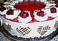Kirsch - Joghurttorte rot - wei&szlig;