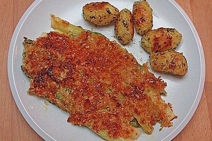 Gr&uuml;ner Spargel mit Butterkruste