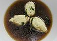 Steinpilzessenz mit Grie&szlig;parmesannocken