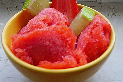Erdbeer - Limetten - Sorbet