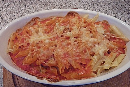 Nudelauflauf mit Tomaten - Sahneso&szlig;e 2