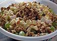 Herbstlicher Salat mit Weintrauben