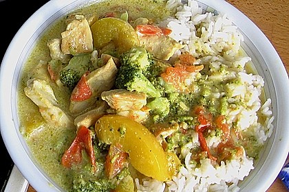 Gelbes Curry mit Pfirsichen 4