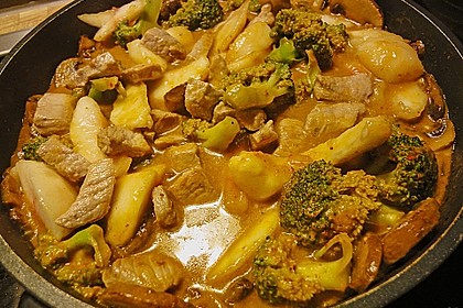 Gelbes Curry mit Pfirsichen 5