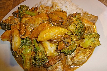 Gelbes Curry mit Pfirsichen 6