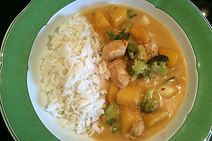 Gelbes Curry mit Pfirsichen 7