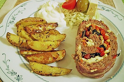 Mediterraner Hackbraten mit Oregano - Kartoffeln 5