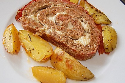 Mediterraner Hackbraten mit Oregano - Kartoffeln 12