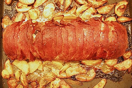 Mediterraner Hackbraten mit Oregano - Kartoffeln 19