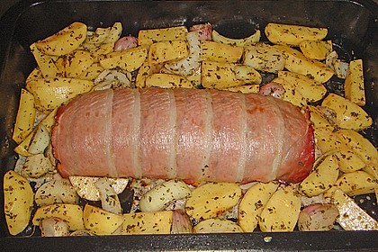 Mediterraner Hackbraten mit Oregano - Kartoffeln 26