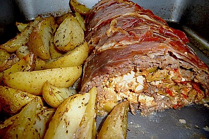 Mediterraner Hackbraten mit Oregano - Kartoffeln 35