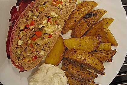 Mediterraner Hackbraten mit Oregano - Kartoffeln 55