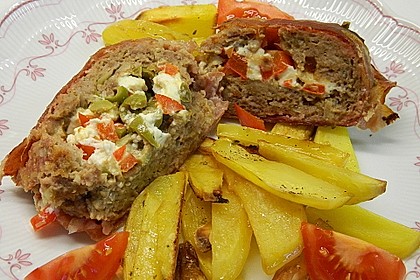Mediterraner Hackbraten mit Oregano - Kartoffeln 83