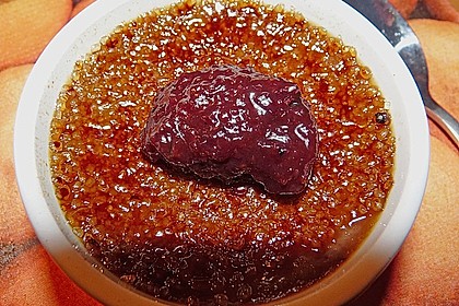 Cr&egrave;me br&ucirc;l&eacute;e von der Gefl&uuml;gelleber mit Balsamico - Kirschen 3