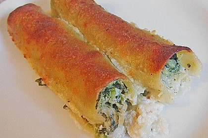 Cannelloni mit Ricotta und Spinat