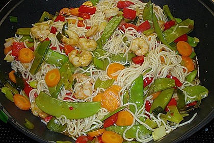 Asiatische Garnelen - Nudel - Pfanne 2