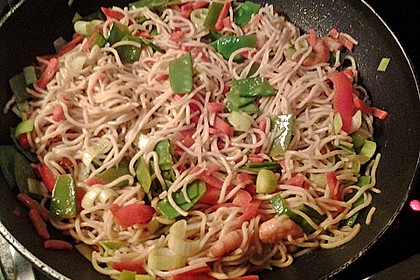 Asiatische Garnelen - Nudel - Pfanne 10