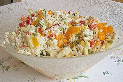 Reissalat mit Mandarinen