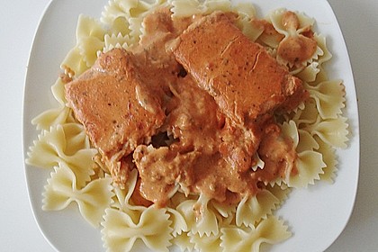 Seelachsfilet mit Tomatencremehaube 14