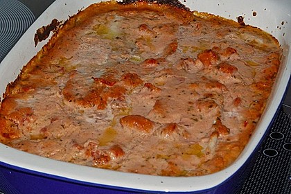 Seelachsfilet mit Tomatencremehaube 29