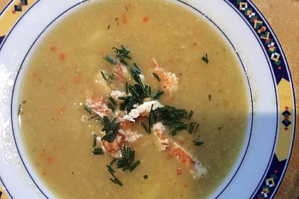 Milde rote Linsensuppe mit gebratenem Schafkäse 4