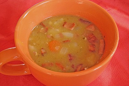 Deftige Erbsensuppe mit Kassler 7