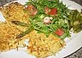 Spaghetti - Omelette mit Rucolasalat