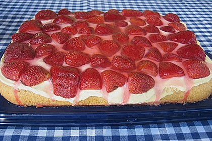 Erdbeer-Kuchen mit Vanillecreme 95