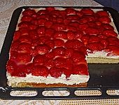 Erdbeer - Kuchen mit Vanillecreme (Bild)