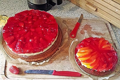 Erdbeer-Kuchen mit Vanillecreme 74