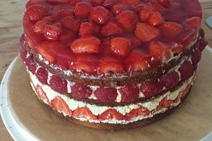 Erdbeer-Kuchen mit Vanillecreme 16