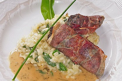 Bacon - Lamm mit B&auml;rlauchrisotto 1