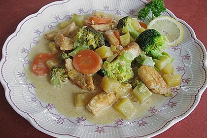H&auml;hnchenragout mit Brokkoli 4