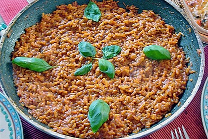 Tomaten - Basilikum Risotto mit Balsamico