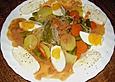 Gem&uuml;seplatte mit Erdnuss - Sauce