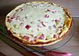 Buttermilch - K&auml;sekuchen mit Rhabarber