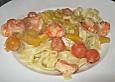 Mango, Papaya, Shrimps, Nudeln