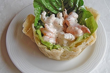 Apfel - Pinienkerne - Salat im Parmesank&ouml;rbchen 11