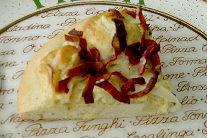 Dinnete mit Zwiebeln und Speck 15