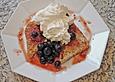 Kokosecken mit Heidelbeeren