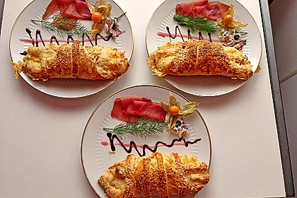 Spargel in Blätterteig