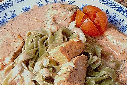 Lachs - Sahne - So&szlig;e zu Nudeln 6