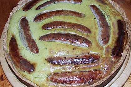 Bratwurst - Torte mit Senfkruste 6
