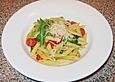 Tagliatelle mit Tomaten und Rucola
