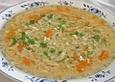 Gefl&uuml;gelragoutsuppe mit Eingetropftem