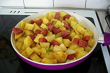 Kartoffel - Salami - Pfanne