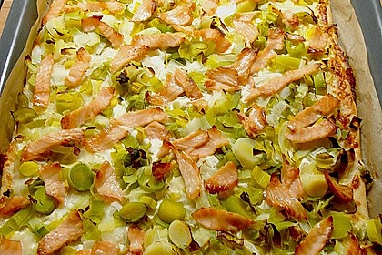 Flammkuchen mit Lauch und Lachs 23