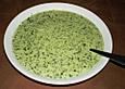 Spinatsuppe mit Frischk&auml;se